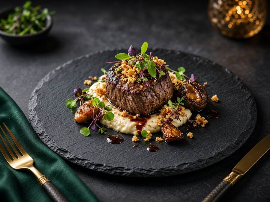 Plat gastronomique de la cuisine BanquetaRianess